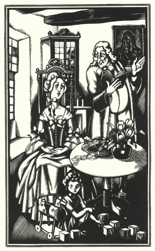 Illustratie voor Tristram Shandy door Laurence Sterne door John Austen