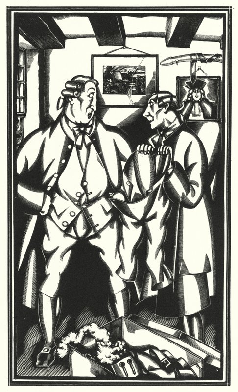 Illustratie voor Tristram Shandy door Laurence Sterne door John Austen