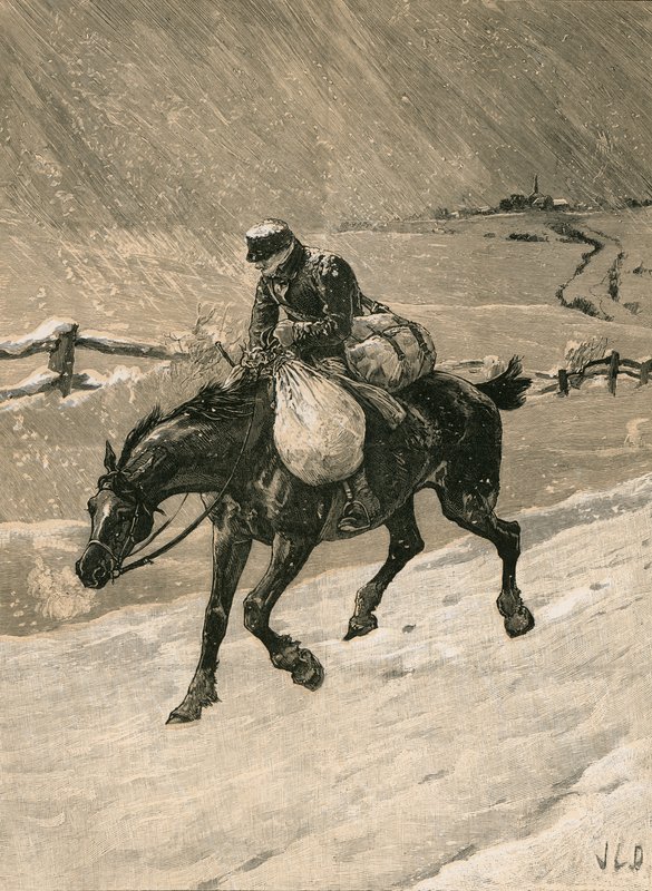 De kerstpostbode door John Charles Dollman