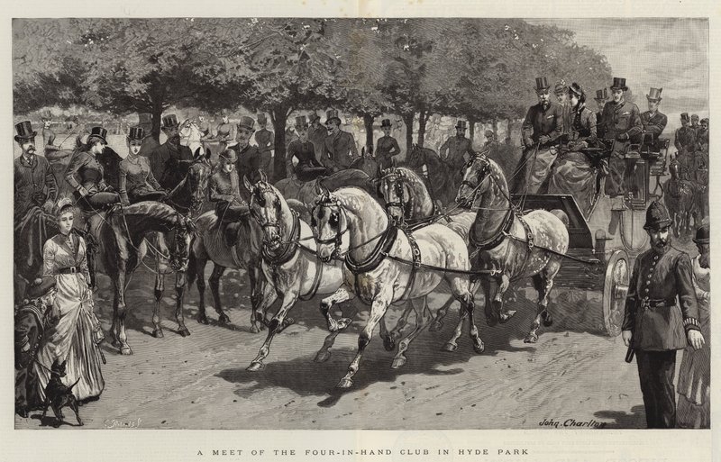 Een Bijeenkomst van de Four-in-Hand Club in Hyde Park door John Charlton