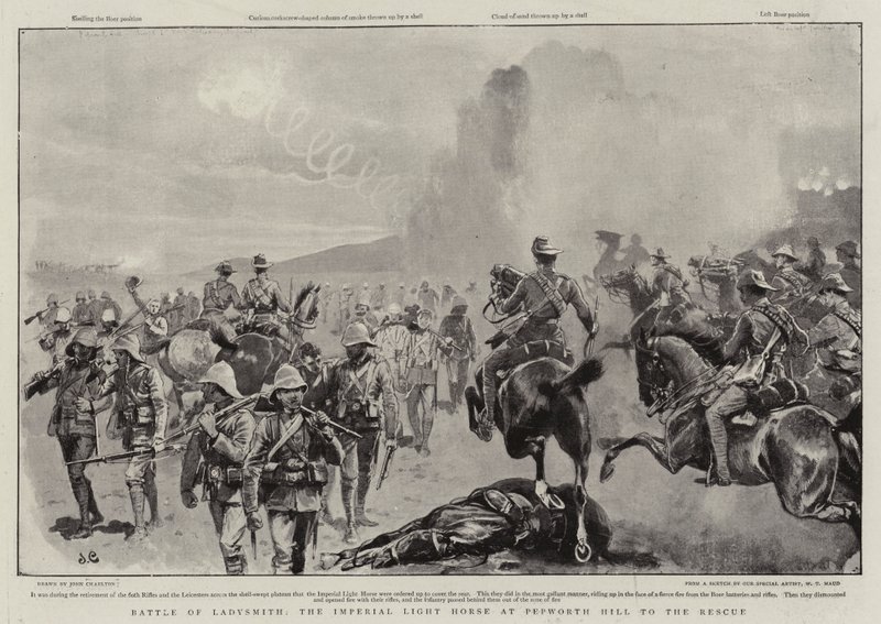 Slag bij Ladysmith, het Imperial Light Horse bij Pepworth Hill om te Redden door John Charlton