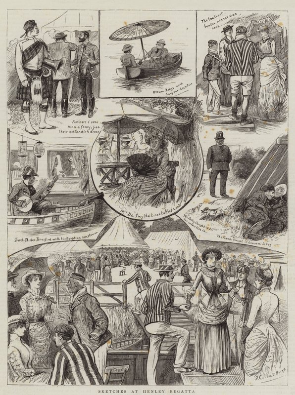 Schetsen bij Henley Regatta door John Charlton