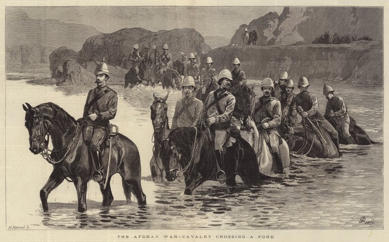 De Afghaanse Oorlog, Cavalerie die een Voorde oversteekt door John Charlton