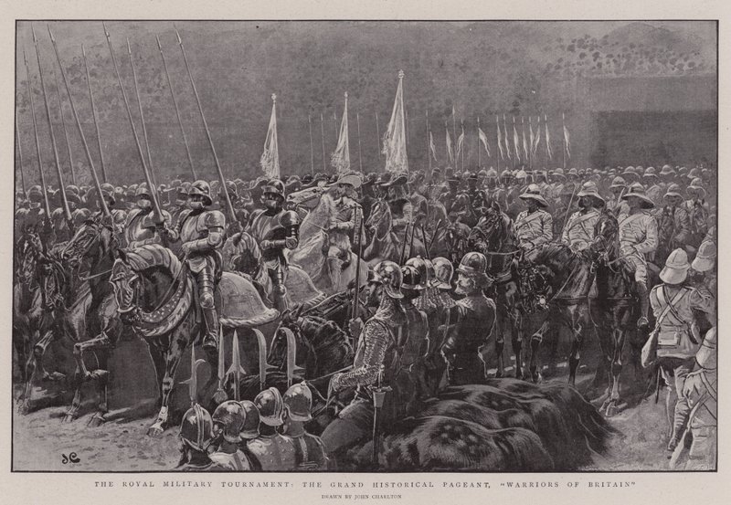 Het Koninklijk Militair Toernooi, de Grote Historische Optocht, Krijgers van Groot-Brittannië door John Charlton