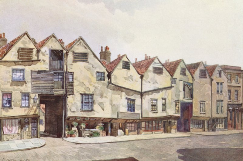 Verloren Londen: Oude Woningen in Bermondsey Street door John Crowther