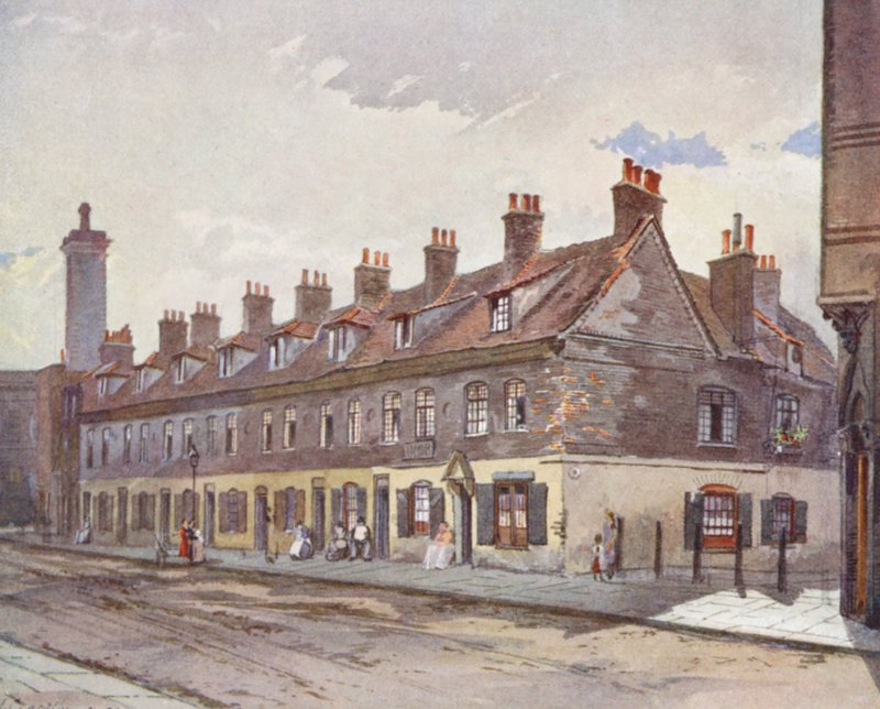 Verloren Londen: Oude Huizen in Pye Street, Westminster door John Crowther