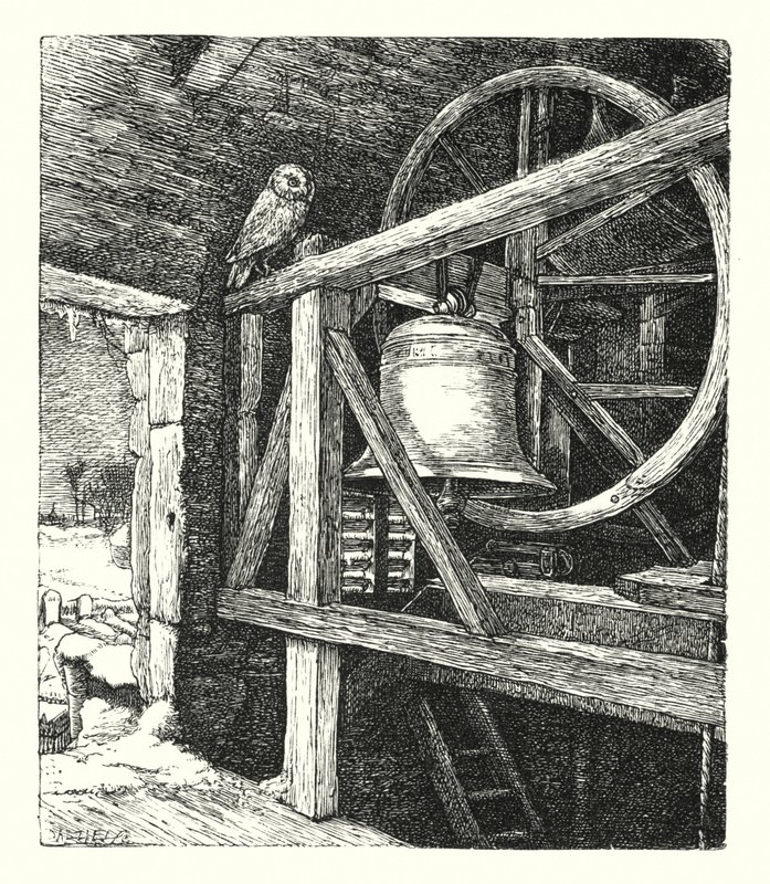 De Dood van het Oude Jaar door John Everett (after) Millais