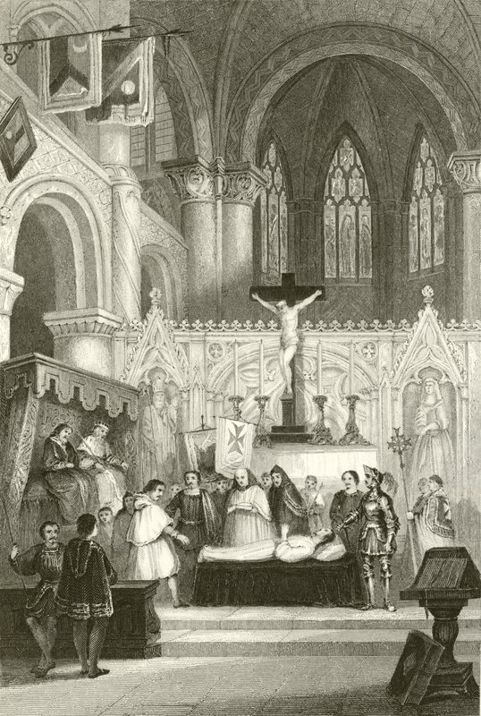 Beproeving van het aanraken van het dode lichaam door John Franklin