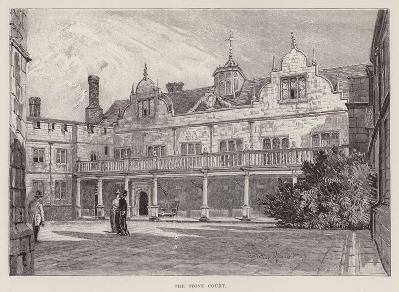 Knole House, De Stenen Hof door John Fulleylove