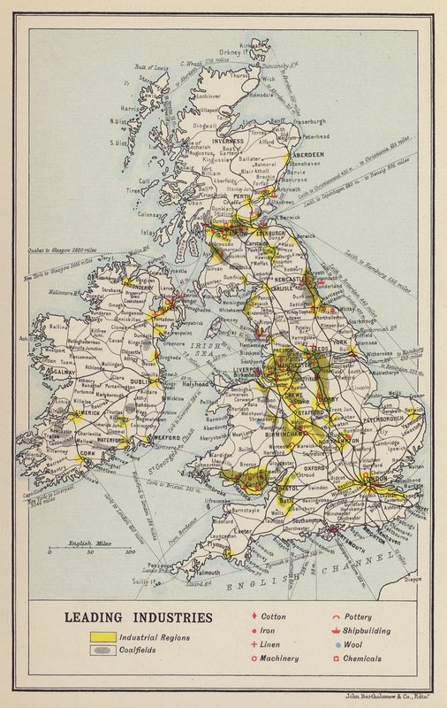 Britse Eilanden, Economisch, Leidinggevende Industrieën door John George Bartholomew