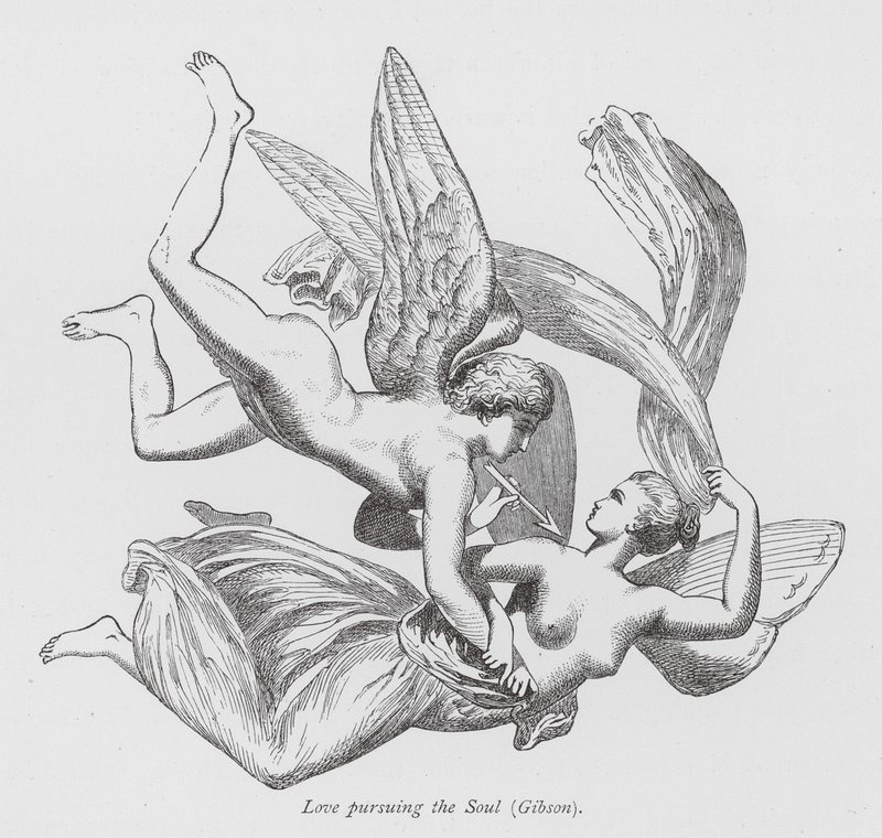 Liefde die de ziel achtervolgt (gravure) door John Gibson