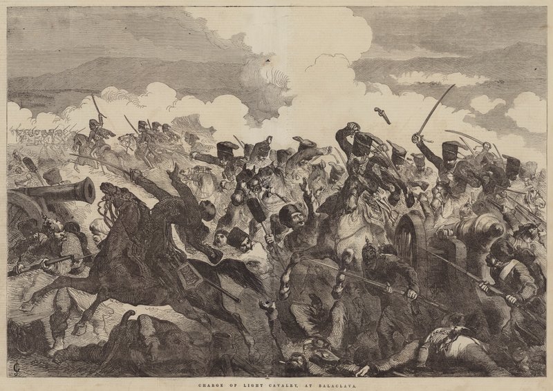 Aanval van de Lichte Cavalerie, bij Balaclava door John Gilbert
