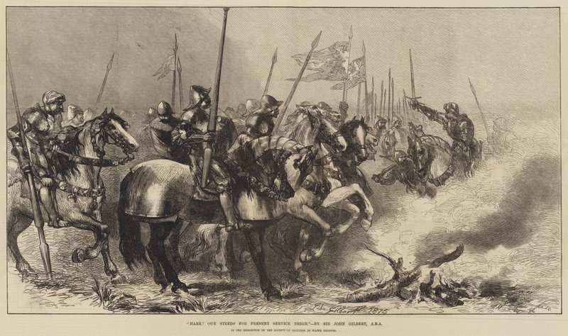 Hoor! Onze paarden hinniken voor de huidige dienst door John Gilbert