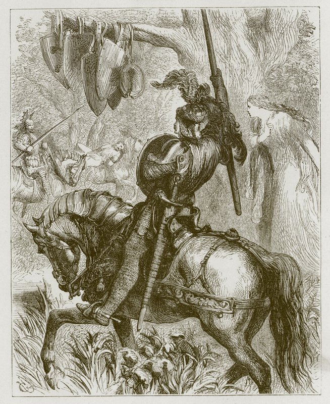 Sir Lancelot du Lake door John Gilbert