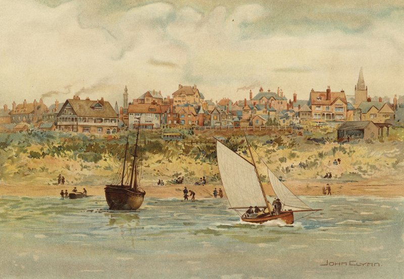 Liverpool: Een uitzicht op New Brighton vanaf de zee door John Glynn