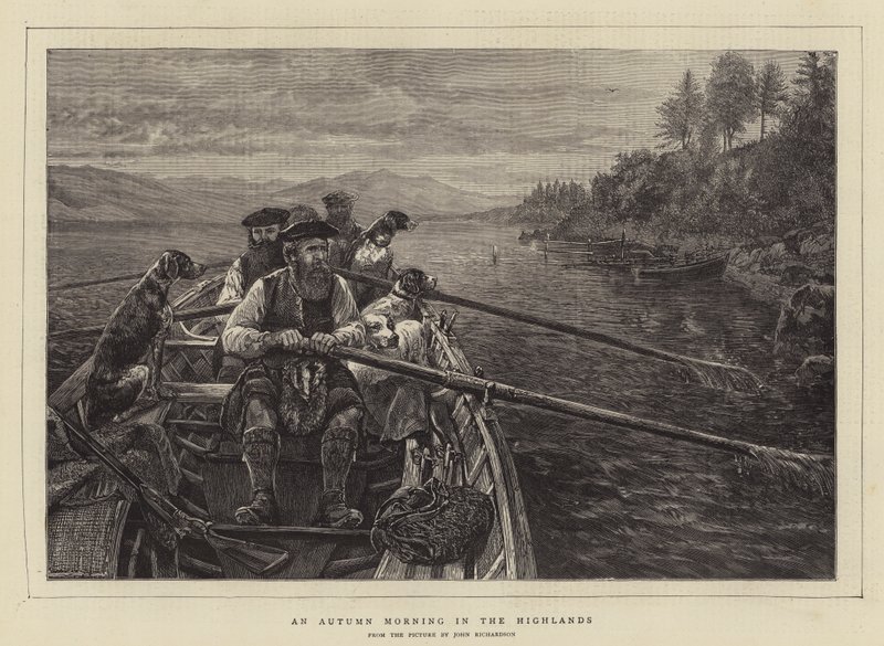 Een Herfstochtend in de Hooglanden door John Isaac Richardson