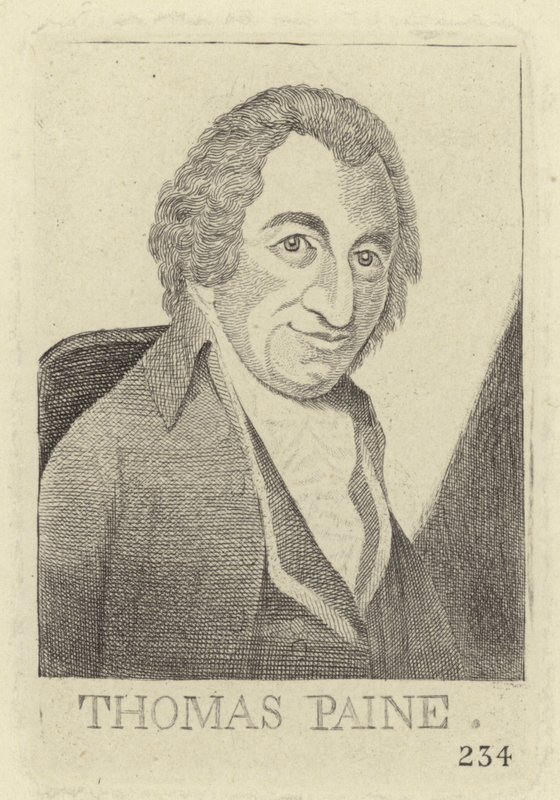 Portret van Thomas Paine door John Kay