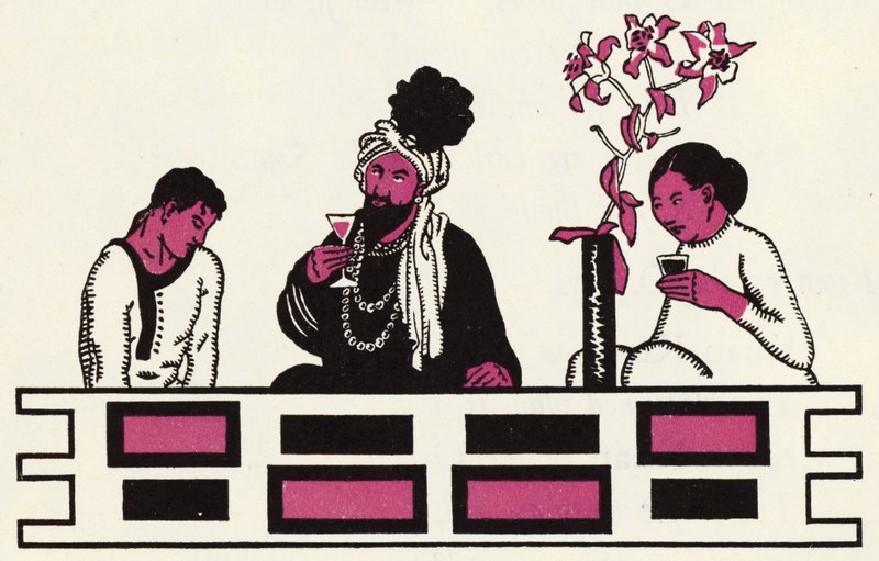 Illustratie voor het verhaal van Aladdin en de wonderlamp (kleur litho) door John Kettelwell