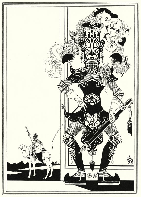 Illustratie voor Het Verhaal van Aladdin en de Wonderlamp (litho) door John Kettelwell