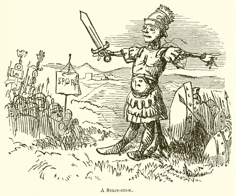 Een vogelverschrikker door John Leech