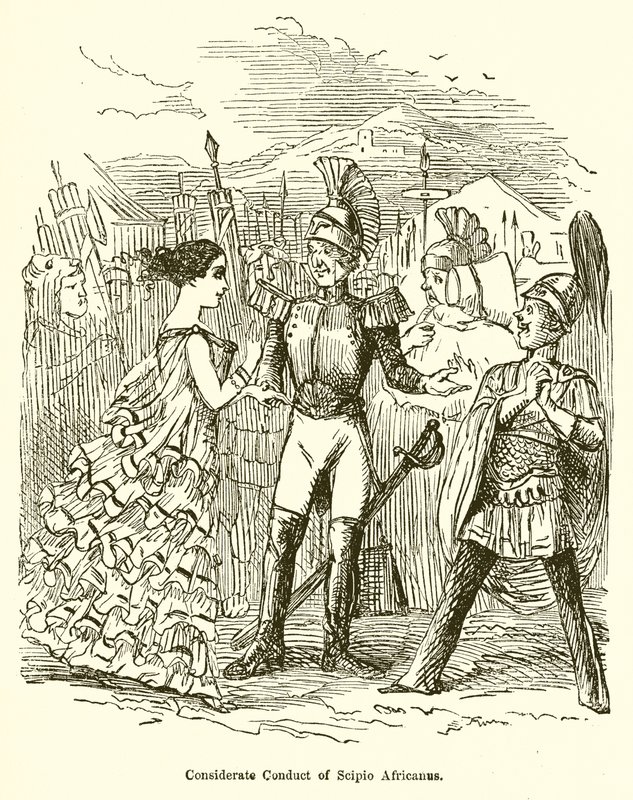 Attente houding van Scipio Africanus door John Leech