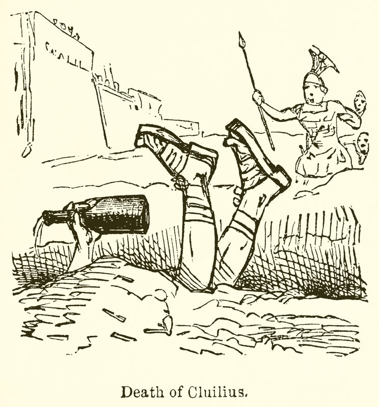 De dood van Cluilius door John Leech