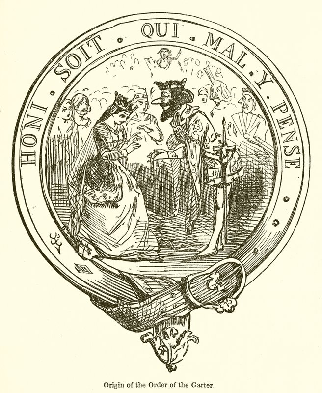 Oorsprong van de Orde van de Kousenband door John Leech