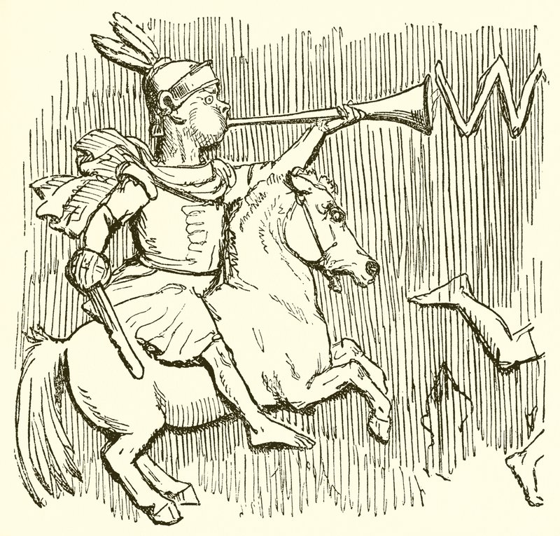 Romeinse soldaat te paard door John Leech