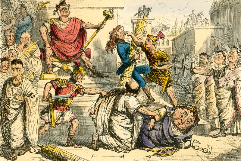 Tarquinius Superbus maakt zichzelf Koning door John Leech
