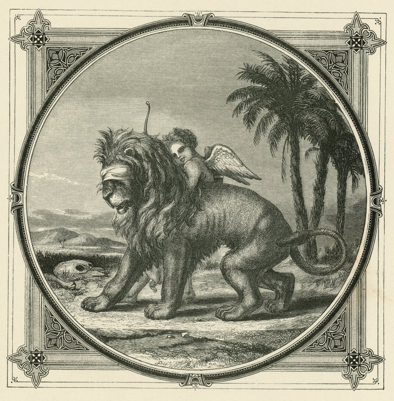Wanneer de ogen gewonnen zijn, begint de liefde (gravure) door John Leighton