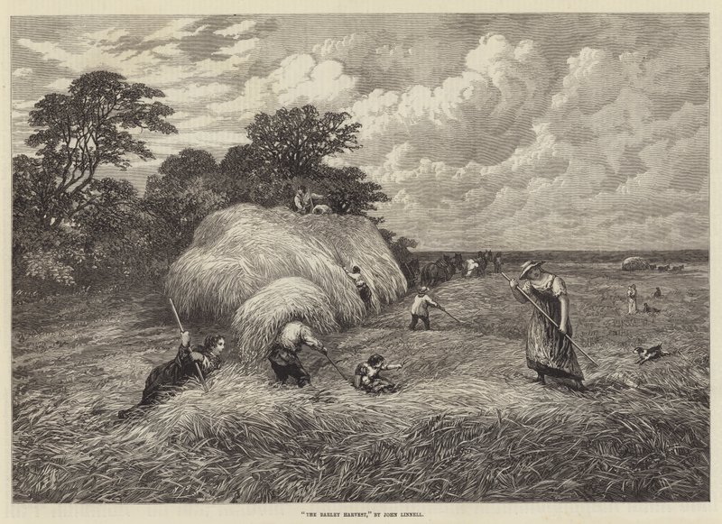 De Gerstoogst door John Linnell