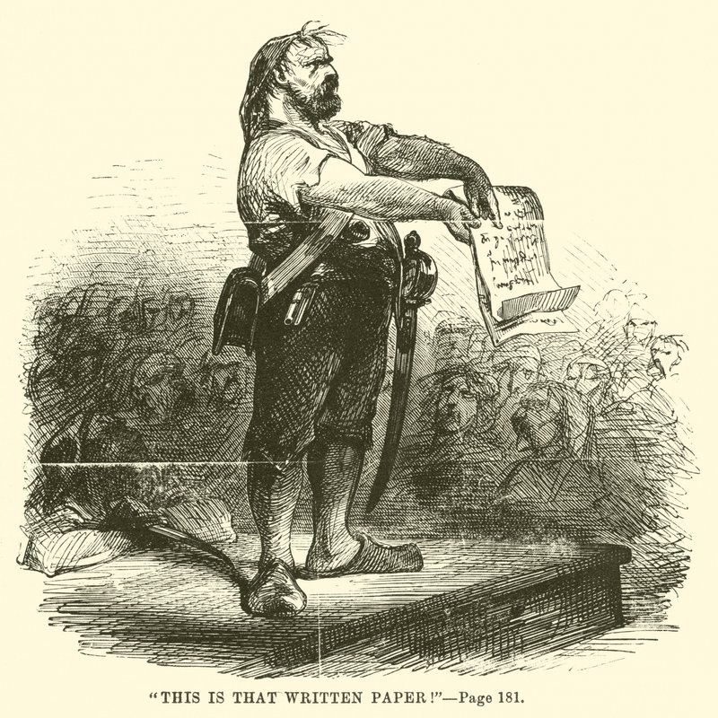 Illustratie voor A Tale of Two Cities door Charles Dickens door John McLenan