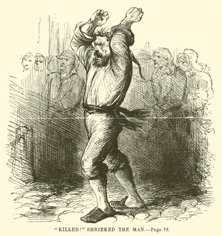 Illustratie voor Een verhaal over twee steden door Charles Dickens door John McLenan