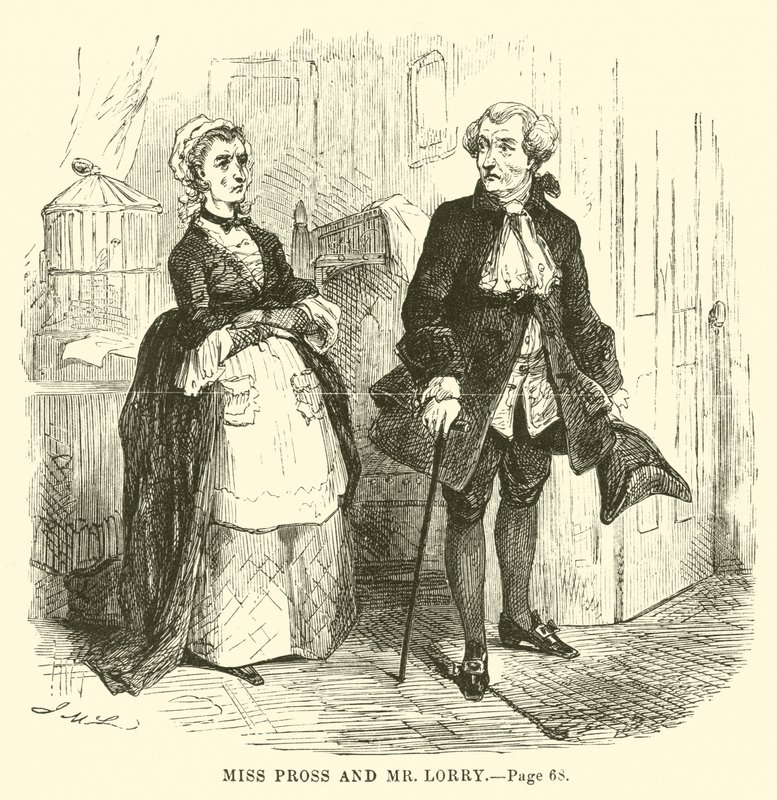 Illustratie voor Een verhaal over twee steden door Charles Dickens door John McLenan