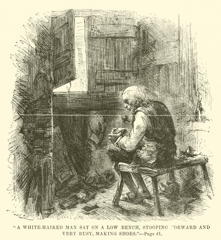 Illustratie voor Een verhaal over twee steden door Charles Dickens door John McLenan