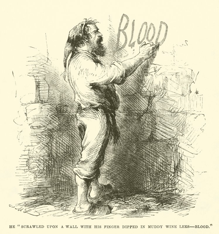 Illustratie voor Een verhaal over twee steden door Charles Dickens door John McLenan