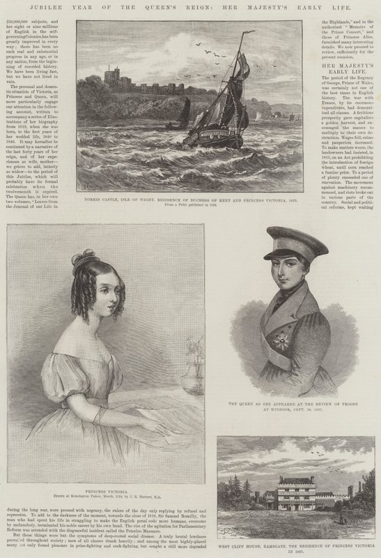 Jubileumjaar van het koninkrijk van de koningin, het vroege leven van Hare Majesteit door John Rogers Herbert