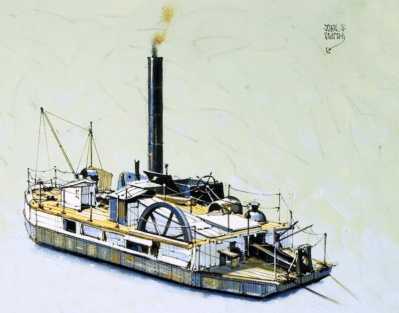 De Bertha, een baggerschip uit 1844 door John S. Smith