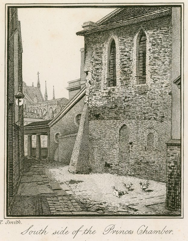 Zuidzijde van de Prinsenkamer, Westminster door John Thomas Smith