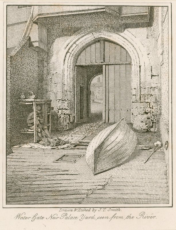 Waterpoort, New Palace Yard, Westminster Palace door John Thomas Smith