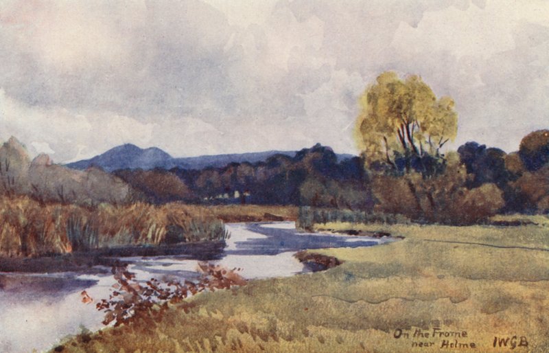 Creech Barrow, van Holme (kleurenlitho) door John W.G. Bond