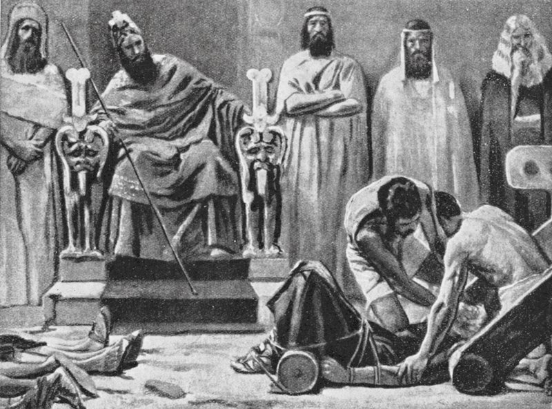 Zedekia wordt Geblinddoekt en naar Babylon gebracht, 586 v.Chr. door Jose (after) Villegas y Cordero