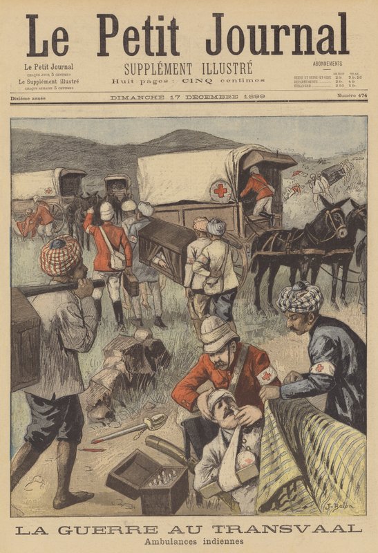 Indiase Ambulances aan het Werk tijdens de Boerenoorlog door Jose Belon