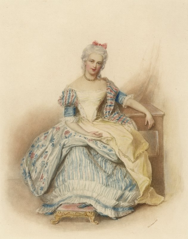 Portret van Prinses Caroline Lobkowitz, geboren Gravin Wrbna door Josef Nikolaus Kriehuber