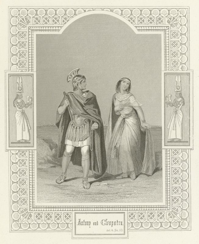 Antonius en Cleopatra, Act IV, Scene X door Joseph Kenny Meadows