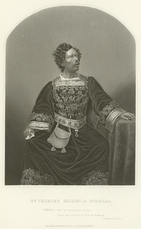 Mr Charles Dillon als Othello, Act III, Scene III door Joseph Kenny Meadows