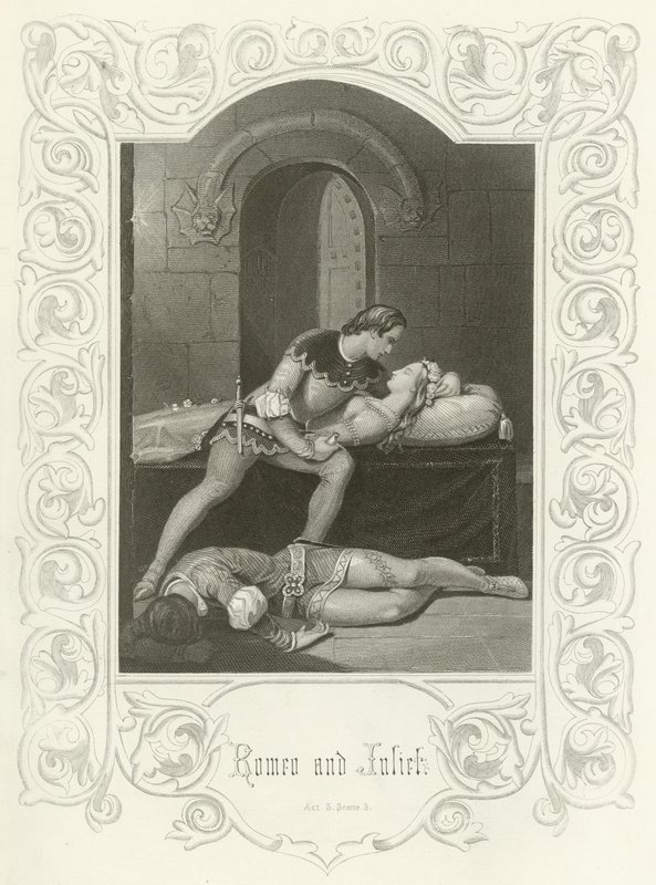 Romeo en Julia, Act V, Scene III door Joseph Kenny Meadows