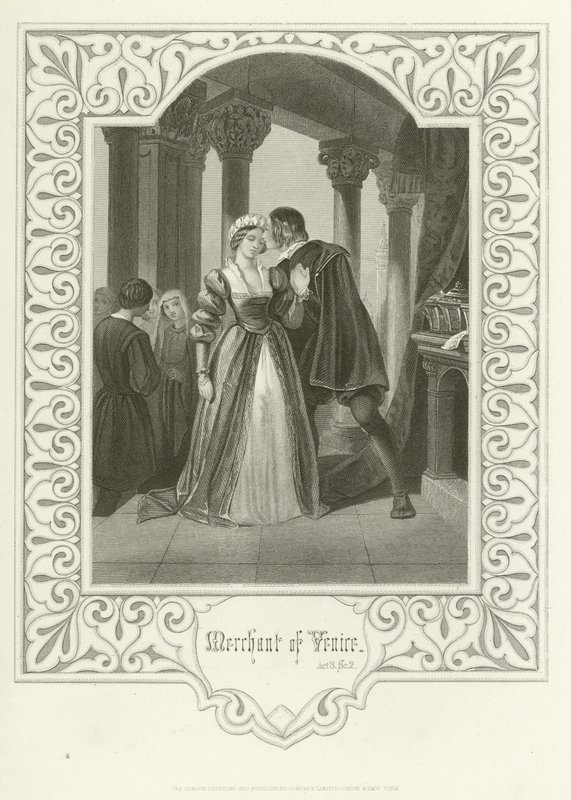 De Koopman van Venetië, Act III, scene ii door Joseph Kenny Meadows