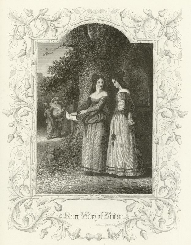 De Vrolijke Vrouwen van Windsor, Act II scène i door Joseph Kenny Meadows
