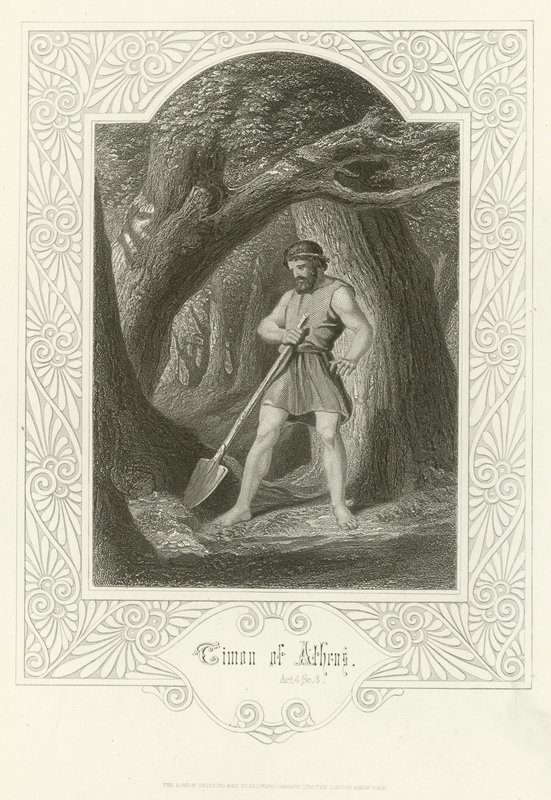 Timon van Athene, Act IV, scène iii door Joseph Kenny Meadows